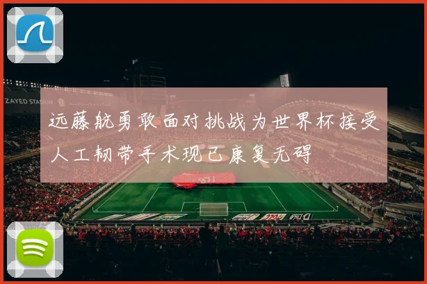 远藤航勇敢面对挑战为世界杯接受人工韧带手术现已康复无碍